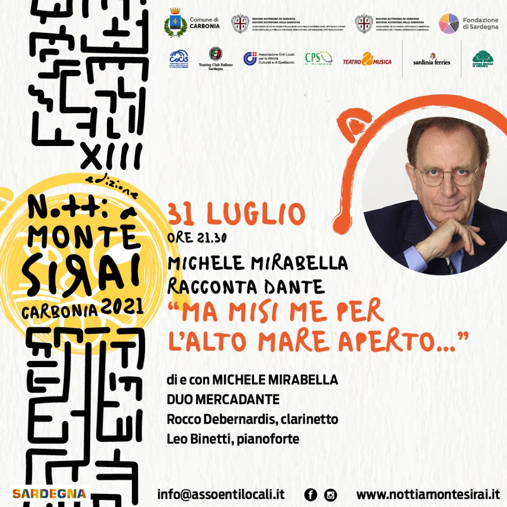 Michele Mirabella racconta Dante “Ma misi me per l’alto mare aperto…”